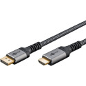 goobay Plus DisplayPort > HDMI adapter cable, 4K @ 60Hz (gray, 3 meters)