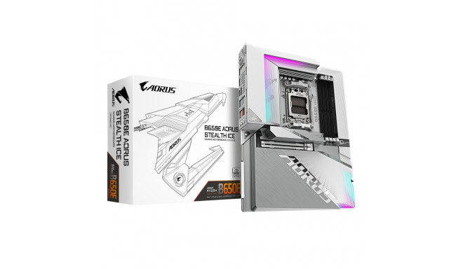 GIGABYTE B650E AORUS STEALTH ICE - Socket AM5 - motherboard (white/silver)