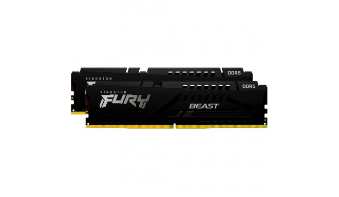 Kingston FURY DDR5 - 16GB -6000 - CL - 30 (2x 8 GB) dual kit, memory (black, KF560C30BBK2-16, Fury B