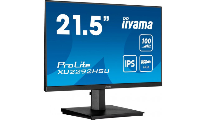 iiyama ProLite XU2292HSU-B6, LED monitor - 22 - black (matt), Full HD, IPS, 100Hz panel