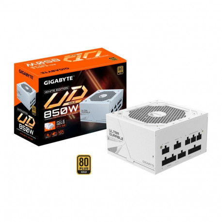 GIGABYTE GP-UD850GM PG5W 850W, PC power supply (white, 1x 12VHPWR, 3x PCIe, cable management, 850 wa