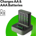 GP Batteries USB battery charger M452, 4 charging slots, incl. docking station D451 (grey, incl. 4x 