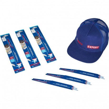 EXPERT Säbelsägeblatt ‘Multi Material’ S 1156 XHM + gratis EXPERT Cap (3 Stück, Länge 225mm)