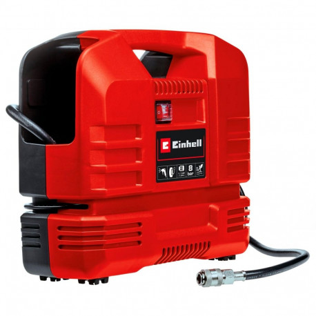 Einhell suitcase compressor TC-AC 190 OF Set (red/black, 1,100 watts, tire inflator, compressed air 
