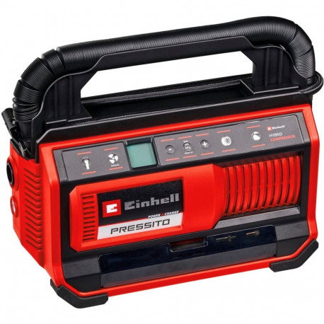 Power X-Change Hybrid-Kompressor PRESSITO 18/25 Hybrid (rot/schwarz, 18Volt / 220Volt, ohne Akku und