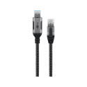 goobay Ethernet cable USB-A 3.2 Gen1 plug > RJ-45 plug, LAN adapter (black/silver, 5 meters)