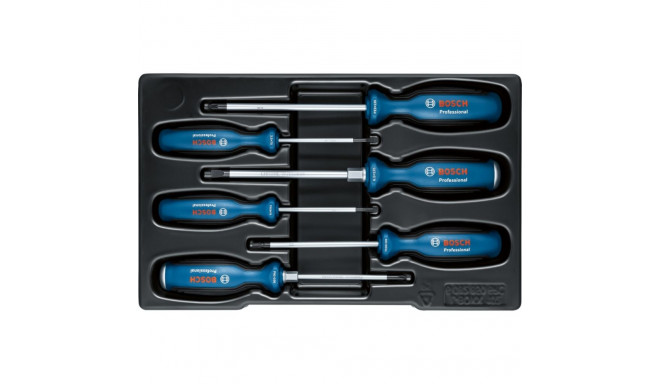 Bosch screwdriver set SL/PH/PZ/TX Professional, 6-piece (blue/black, 2x with impact cap)