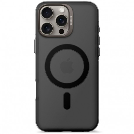 Decoded taaskasutatud plastist läbipaistev must iPhone 16 Pro Max ümbris