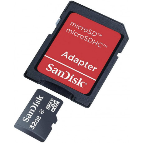 Sandisk memory card microSDHC 32GB C4 + adapter