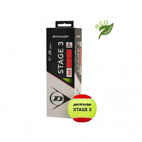Tennis balls DUNLOP STAGE 3 RED 3-box ITF