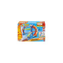 Hot Wheels Stunt Tracks Corkscrew Jump Champion Track Set &amp; 1:64 Scale Toy Car, Speed Snap T