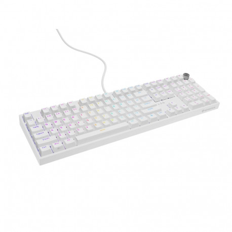 Genesis Thor 404 | Mechanical Gaming Keyboard | Wired | US | Outemu Peach Silent | White