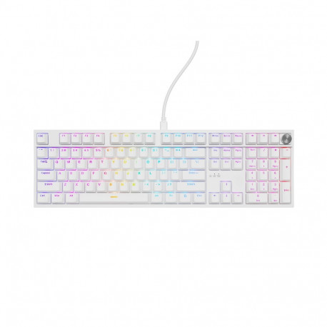 Genesis Thor 404 | Mechanical Gaming Keyboard | Wired | US | White | USB | Gateron Yellow Pro