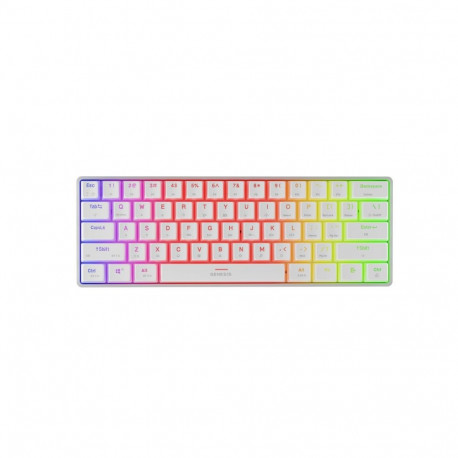 Genesis THOR 660 G2 juhtmevaba/juhtmega mänguklaviatuur valge RGB lineaarne US 2.4GHz Bluetooth USB-