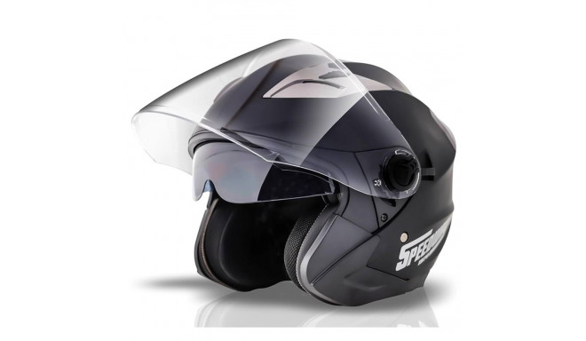 SPEEDWAY URBAN JET MATT CASCO DE MOTO NEGRO NEGRO TAMAÑO S 1UN