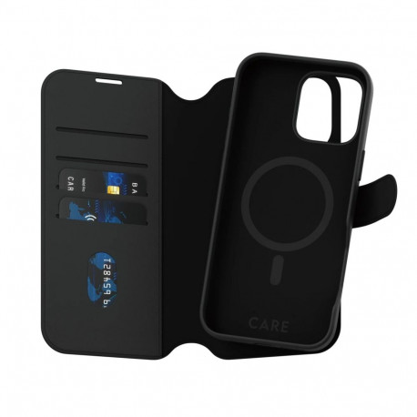 CARE by PanzerGlass Tango kahe-ühes rahakottümbris MagSafe-ühilduv, Apple iPhone 16 Pro Max, must