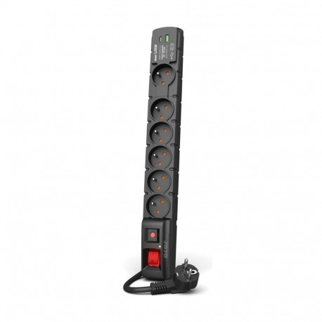 LISTWA ZASILAJĄCA ACAR S6 USB A+C 5M 6X 230V PL PD 3.0 QC CZARNA