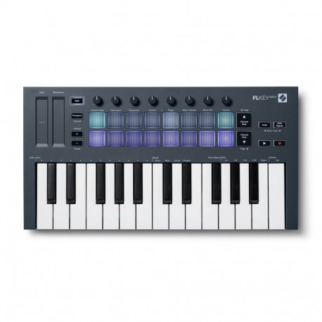 Novation FLKEY Mini – FL Studio tarkvarale pühendatud MIDI klaviatuur, 25 klahvi