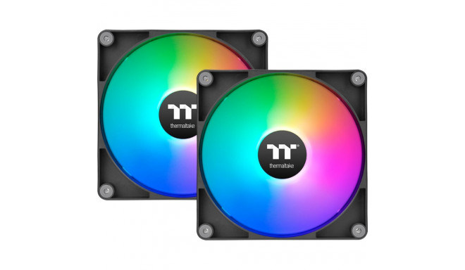 Thermaltake CT120 Reverse ARGB Sync PC Cooling Fan (Black, Pack of 2, without Controller, Reverse, 1