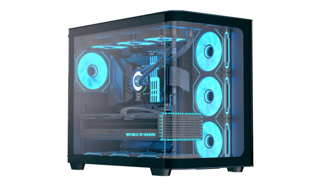 Aerocool P500C-G-BK-v1, tower case (Black, Tempered Glass x 3)
