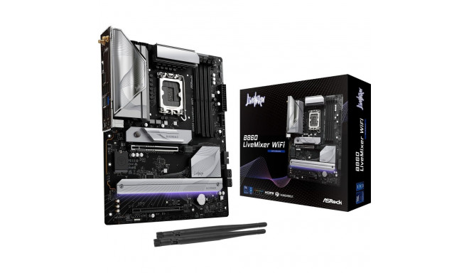 ASRock B860 LiveMixer WiFi - Socket 1851 - motherboard (white)
