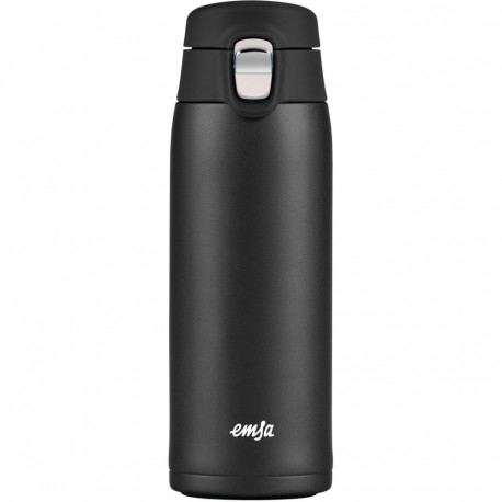 Emsa TRAVEL MUG light thermal mug (black (matt), 0.4 liters, flip lid)