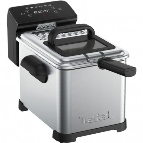 Fritteuse FR507D Family Pro Digital (edelstahl/schwarz, 2.400 Watt, Ölbehälter 4 Liter)