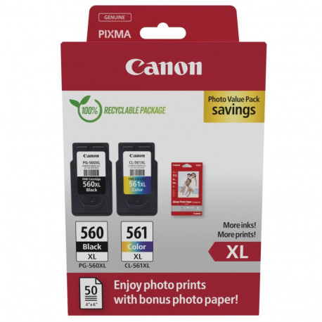 Canon Ink Photo Value Pack PG-560XL/CL-561XL (incl. 50 sheets of 10x15 photo paper)