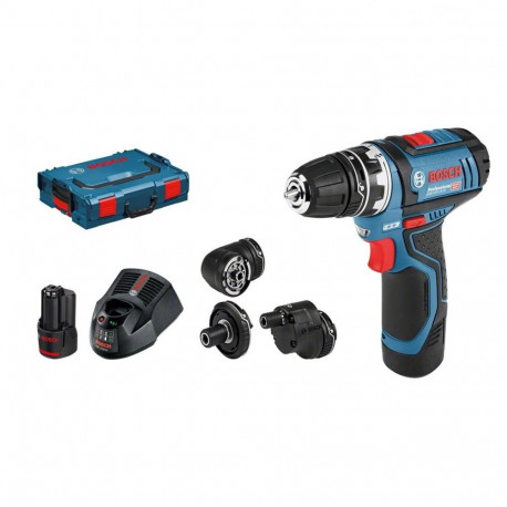 Akku-Bohrschrauber GSR 12V-15 FC Professional, 12Volt (blau/schwarz, 2x Li-Ionen Akku 2,0Ah, in L-BO