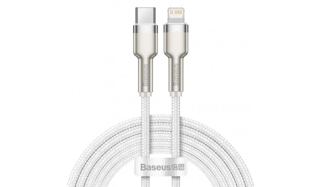 USB-C cable for Lightning Baseus Cafule, PD, 20W, 2m (white)