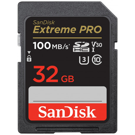 Sandisk memory card SDHC 32GB Extreme Pro UHS-I V30 (opened package)