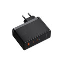 Wall Charger GaN5 Pro 160W USB + 2xUSB-C QC4+ PD3.1 with USB-C 1m Cable, Black