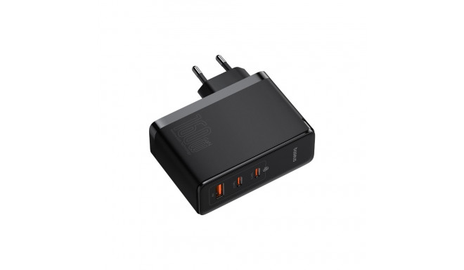 Wall Charger GaN5 Pro 160W USB + 2xUSB-C QC4+ PD3.1 with USB-C 1m Cable, Black