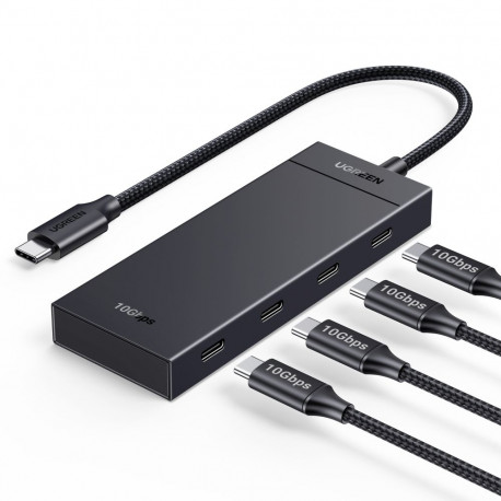 Hub USB-C to USB-C 3.2 4-Ports 30cm, Black