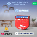 Nous B3Z ZigBee Smart Switch Module 2 channels, with Power Meter