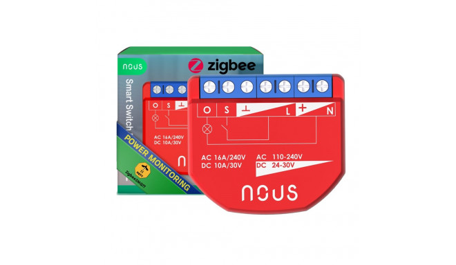 Nous B2Z ZigBee Smart Switch moodul 1 kanaliga, koos voolumõõtjaga