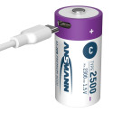 Laetav aku C 1,5 V 2500 mAh (Li-Ion 4,07 Wh), USB-C tippväljundvõimsusega DC 1,5 V 2,5 A (2tk kast) 