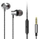 Earphones with Built-in Mic & In-Wire Remote Controller, Silver