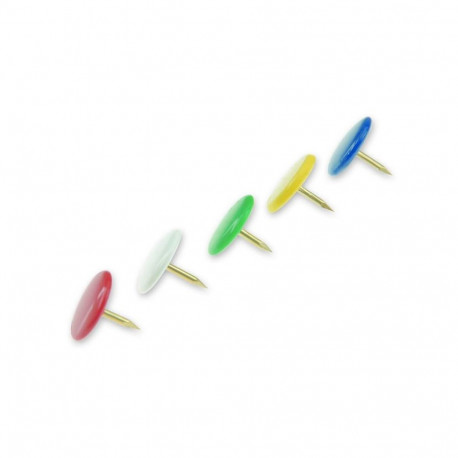 THUMB TACKS 12 AS PLASTIC COLOURS/150PCS
