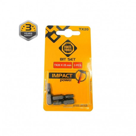 IMPACT TX20x25mm löök-kruvikeeraja otsikud 3 tk
