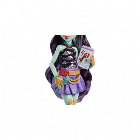 Monster High Jinafire Long Fashion Doll with Pet Dog Cloudy “Yun Yun” and 7 Accessories