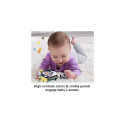 Fisher-Price 2-in-1 Rockin’ Tummy Time Otter Plush Toy with Soft Book for Newborn Sensory Play