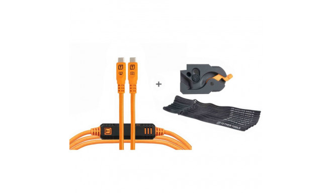 Tether Tools LeverLock&Cable Kit Optima 10G straight orange 4.6m