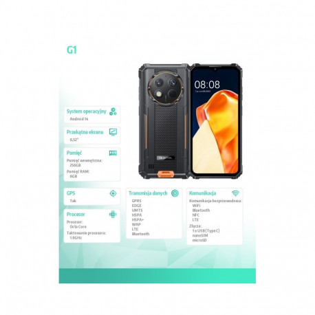 Smartfon G1 4G 6/256GB IP69K Orange