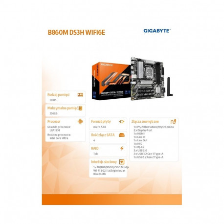 B860M DS3H WIFI6E emaplaat