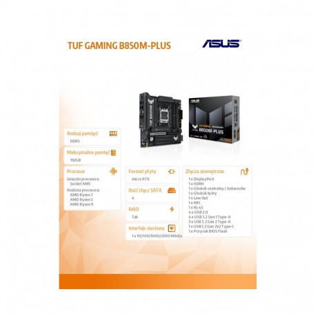 TUF GAMING B850M-PLUS emaplaat