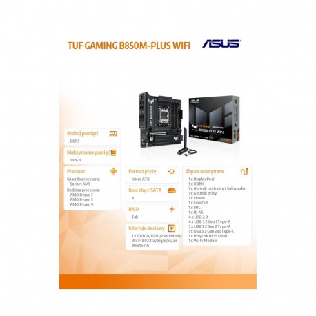 TUF GAMING B850M-PLUS WIFI emaplaat