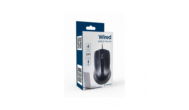 Gembird Optical Mouse | MUS-4B-01L | Wired | USB | Black