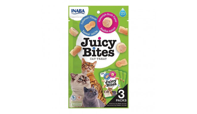 INABA Juicy Bites kodune puljong ja kalmaar kassimaius 3x11,3 g