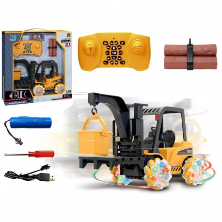 kaugjuhitav tõstuk 360 kraadi pöörlevad valgustusega rattad